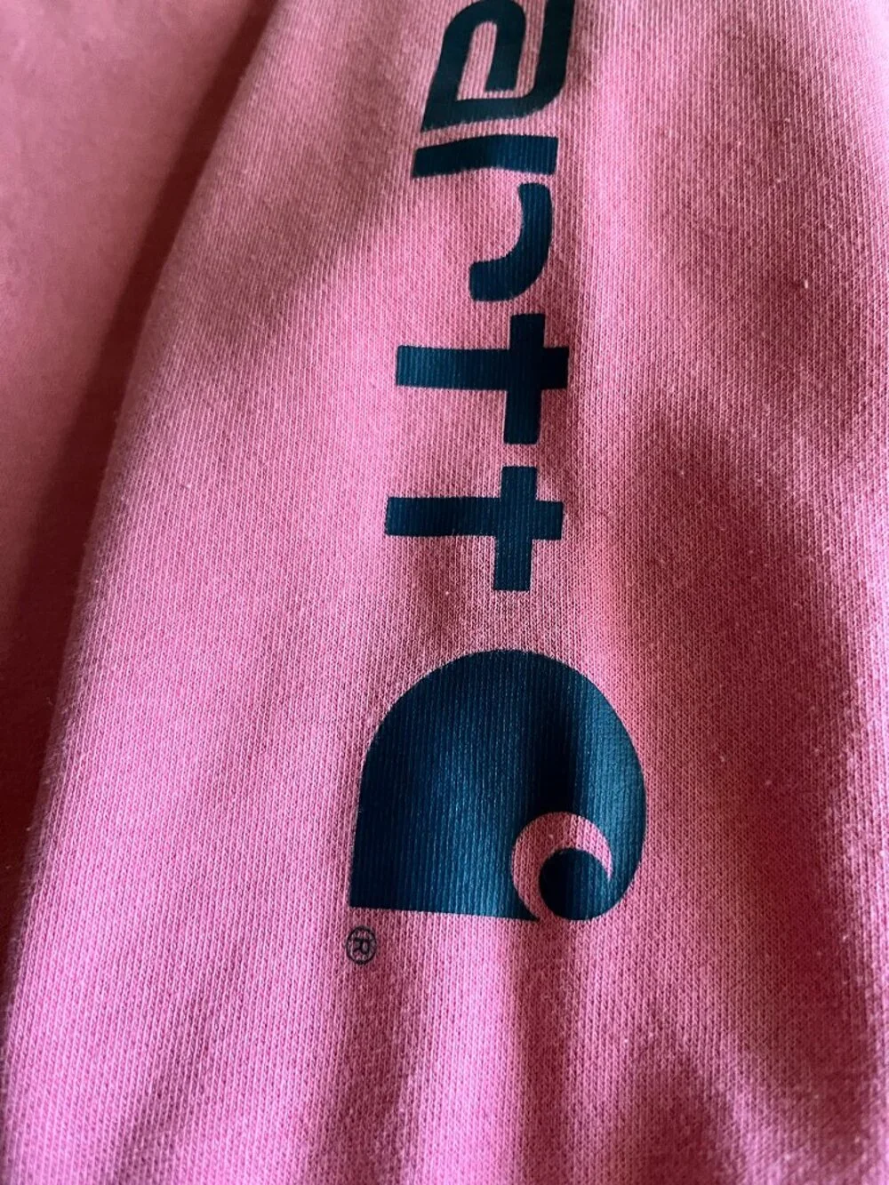 Carhartt pink logo hoodie 6X
